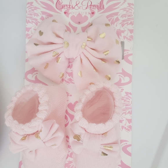 Baby socks and headbands 2 sets - Picture 3 of 3